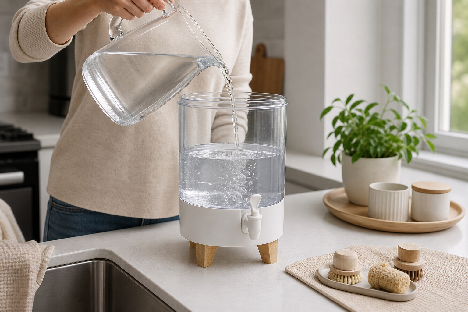 補充と日常動線を確認する浄水型の使い方