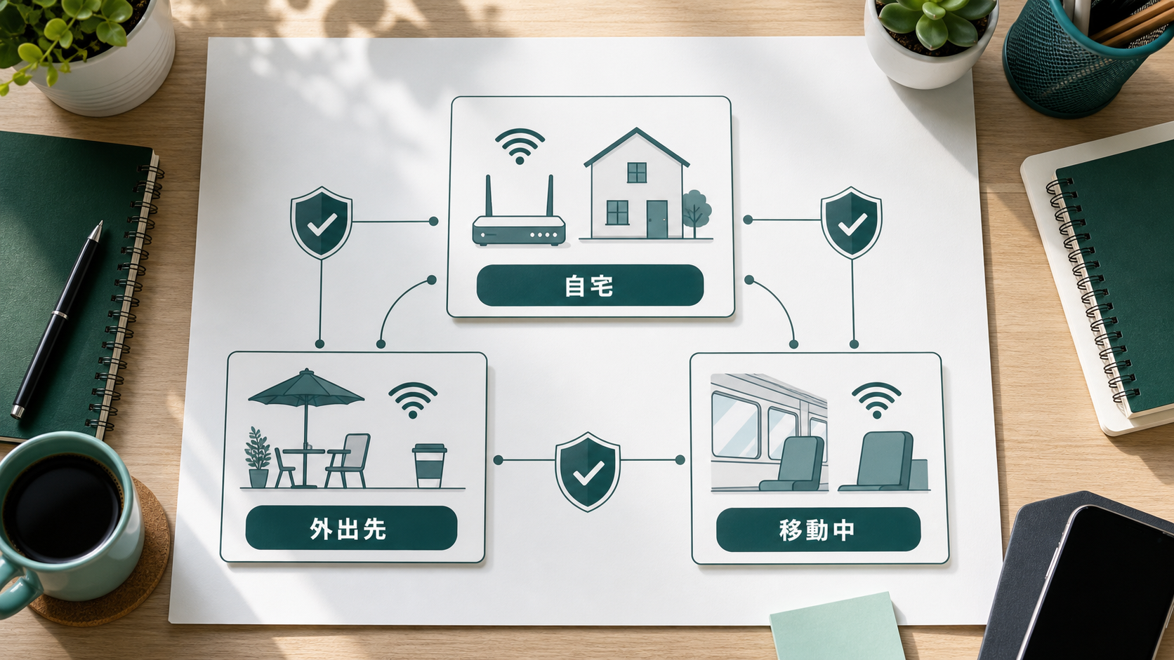 在宅副業のネットが止まる前に 光回線・ホームルーター・VPNの順番表 最初に使う診断カード