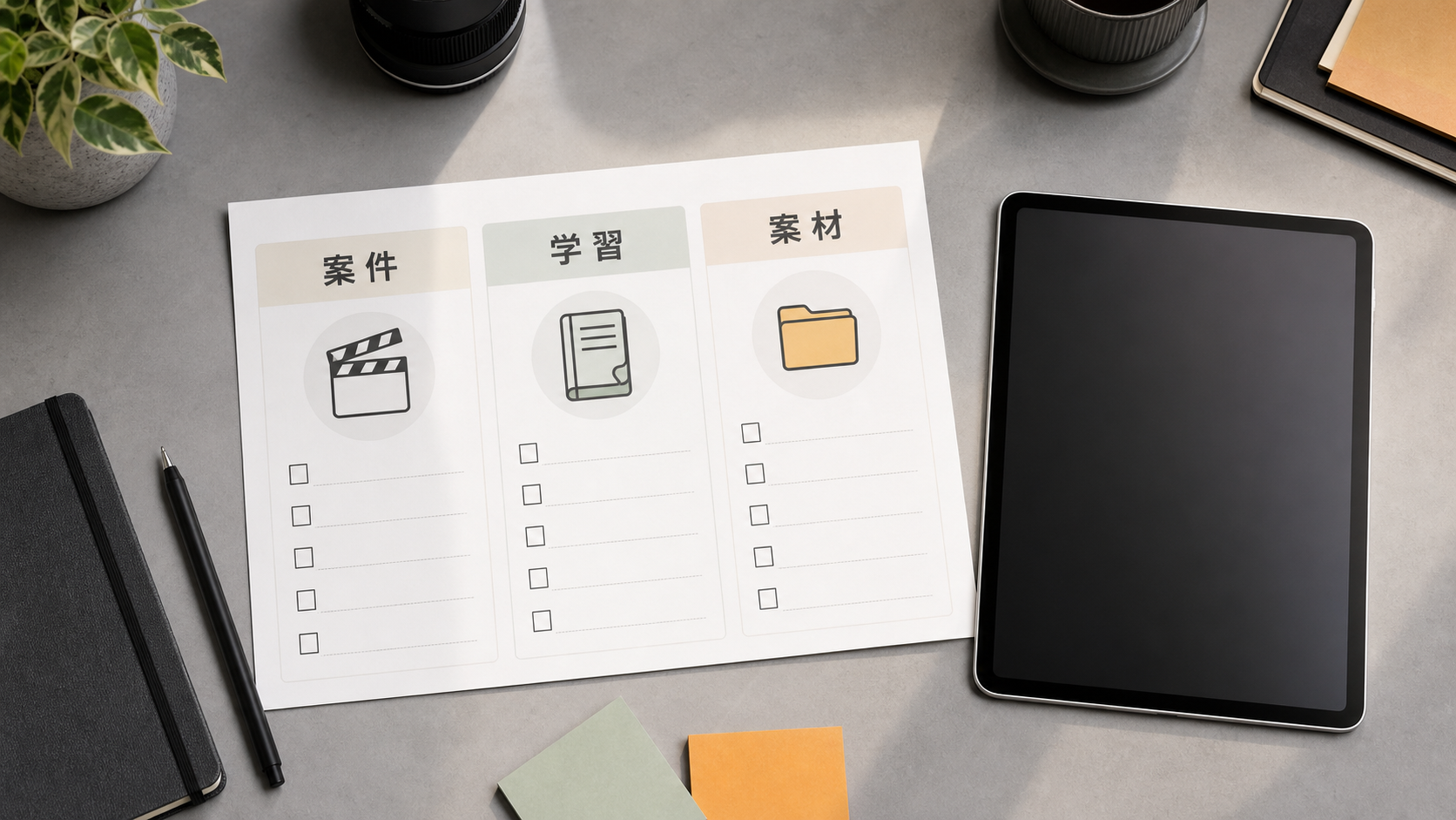 動画編集副業を始める前に スクール・素材メモ・PC環境を整える小さな準備表 最初に使う診断カード